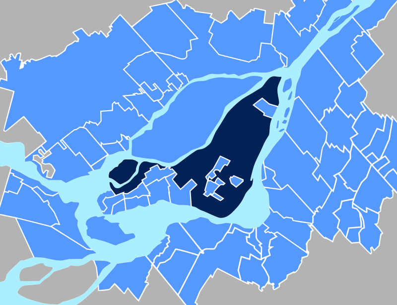 blue Greater Montreal vector